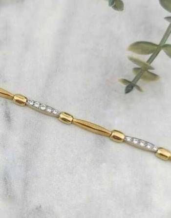 Pulsera Leonora oro bicolor...