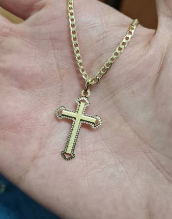 Cruz Noe oro 18k sin cristo...