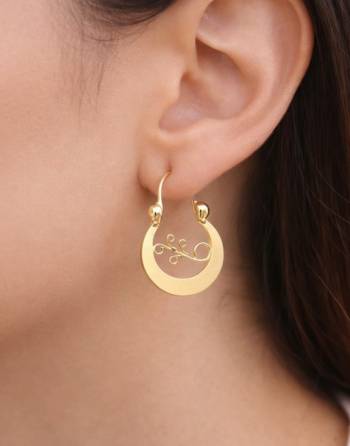 Aros Atis oro amarillo 18k...