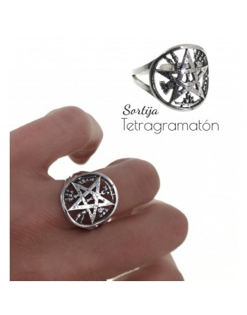 Anillo plata tetragramatón