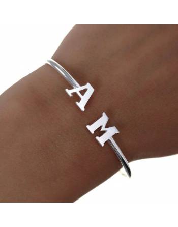 Pulsera plata de ley con...