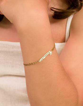 Pulsera Happy oro amarillo...